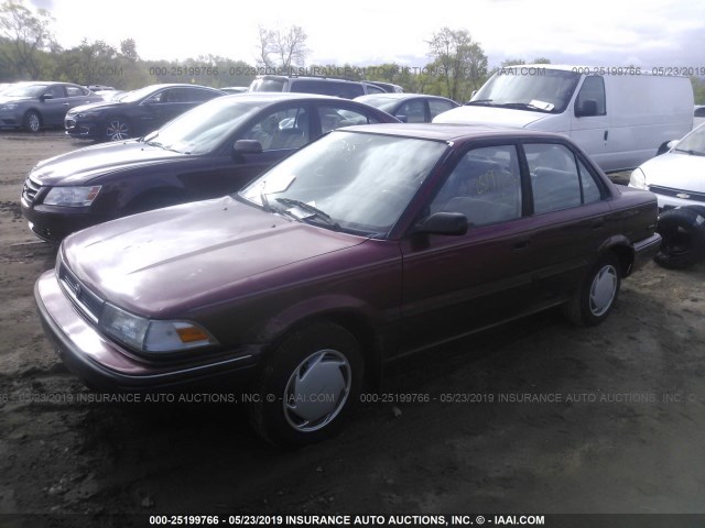 2T1AE94A3NC195652 - 1992 TOYOTA COROLLA DLX RED photo 2