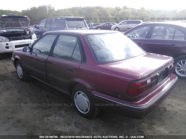 2T1AE94A3NC195652 - 1992 TOYOTA COROLLA DLX RED photo 3