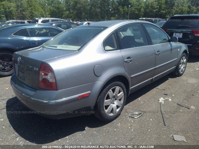 WVWRH63B22P125270 - 2002 VOLKSWAGEN PASSAT GLX GRAY photo 4