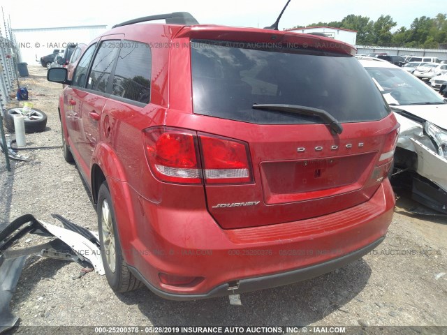 3C4PDCBB7FT595119 - 2015 DODGE JOURNEY SXT RED photo 3