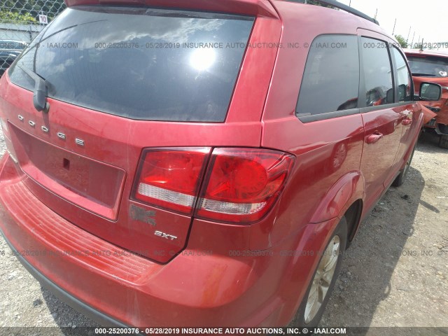 3C4PDCBB7FT595119 - 2015 DODGE JOURNEY SXT RED photo 4