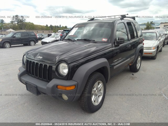 1J8GL48K93W612405 - 2003 JEEP LIBERTY SPORT/FREEDOM BLACK photo 2