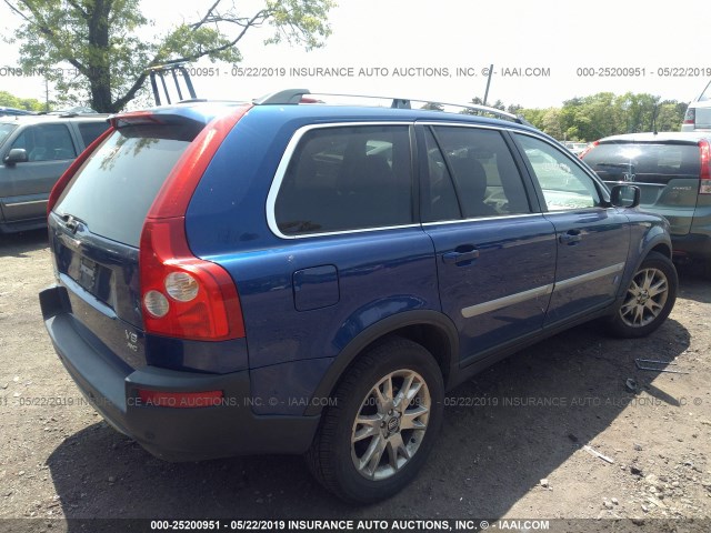 YV4CZ852X61281851 - 2006 VOLVO XC90 V8 BLUE photo 4