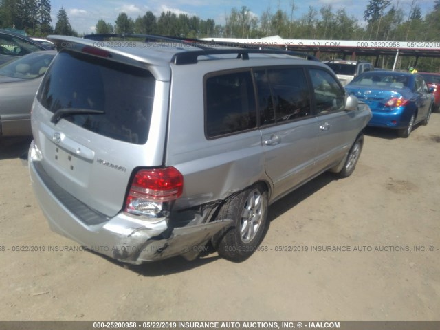 JTEHF21AX30099902 - 2003 TOYOTA HIGHLANDER LIMITED SILVER photo 4