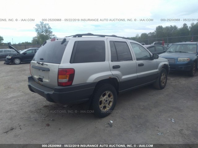 1J4GW48S84C261644 - 2004 JEEP GRAND CHEROKEE LAREDO/COLUMBIA/FREEDOM SILVER photo 4