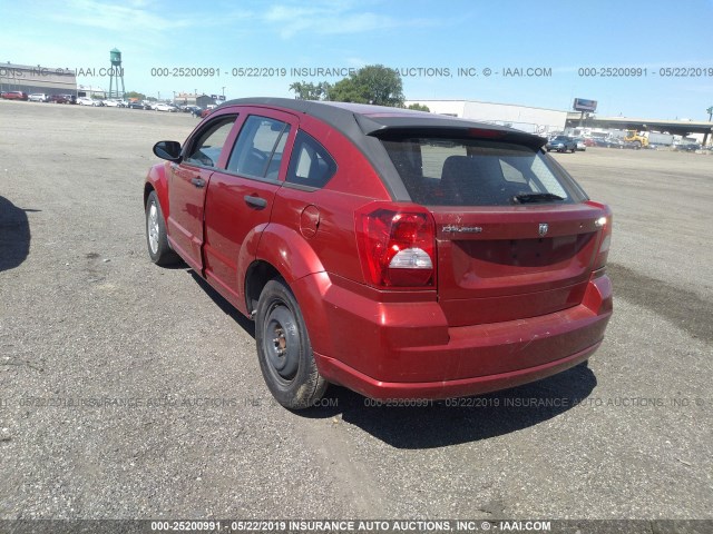 1B3HB28C68D746479 - 2008 DODGE CALIBER RED photo 3