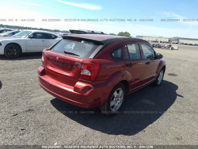 1B3HB28C68D746479 - 2008 DODGE CALIBER RED photo 4