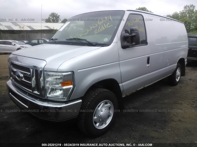 1FTNE14W18DA36442 - 2008 FORD ECONOLINE E150 VAN SILVER photo 2