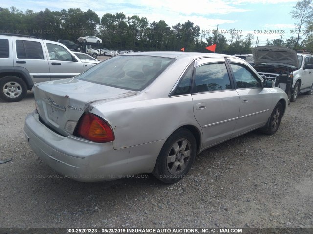 4T1BF28B21U138475 - 2001 TOYOTA AVALON XL/XLS SILVER photo 4