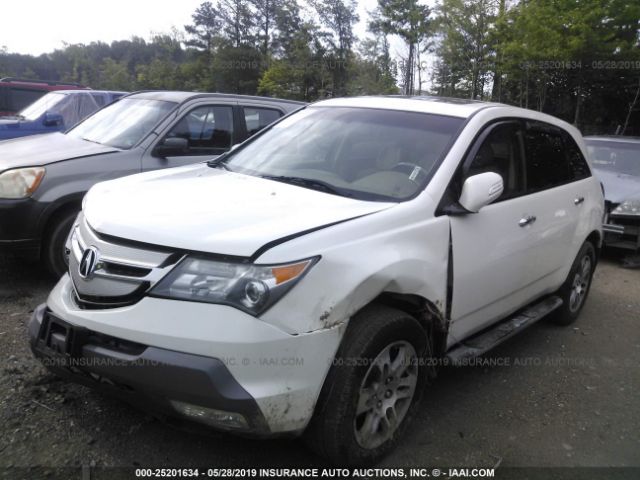 2HNYD28278H544375 - 2008 ACURA MDX  White photo 2