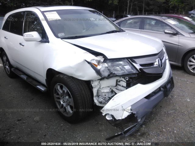 2HNYD28278H544375 - 2008 ACURA MDX  White photo 6