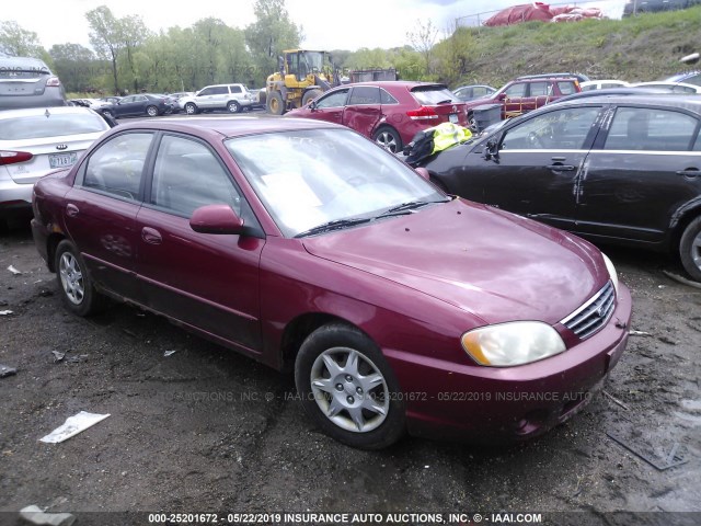 KNAFB121335284275 - 2003 KIA SPECTRA LS RED photo 1