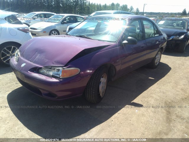 1MELM13P6VW637946 - 1997 MERCURY TRACER LS/TRIO PURPLE photo 2