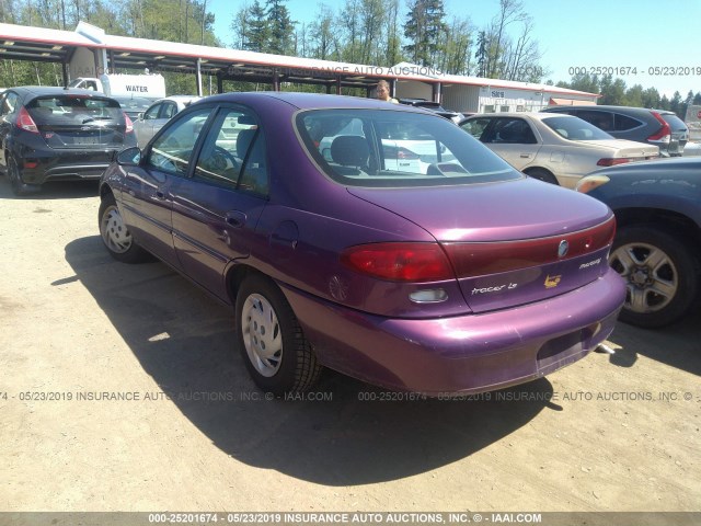 1MELM13P6VW637946 - 1997 MERCURY TRACER LS/TRIO PURPLE photo 3