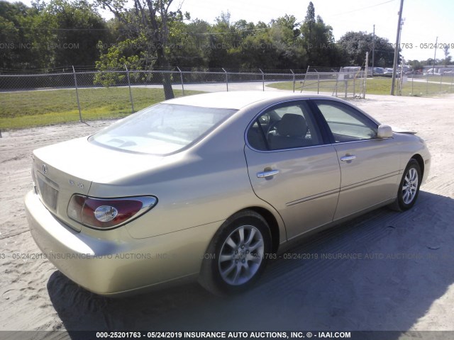 JTHBF30G430130856 - 2003 LEXUS ES 300 GOLD photo 4