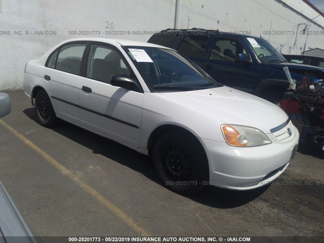 1HGES15241L063815 - 2001 HONDA CIVIC DX WHITE photo 1