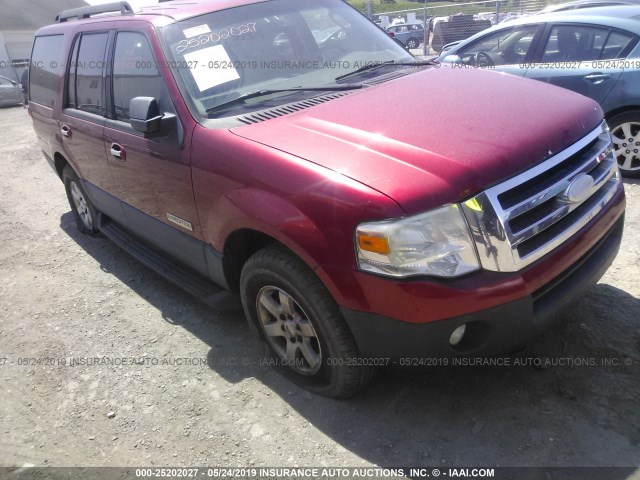 1FMFU16577LA88329 - 2007 FORD EXPEDITION XLT RED photo 1