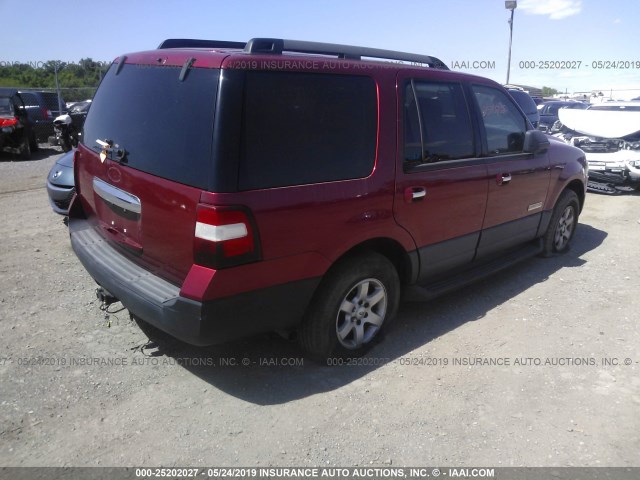 1FMFU16577LA88329 - 2007 FORD EXPEDITION XLT RED photo 4