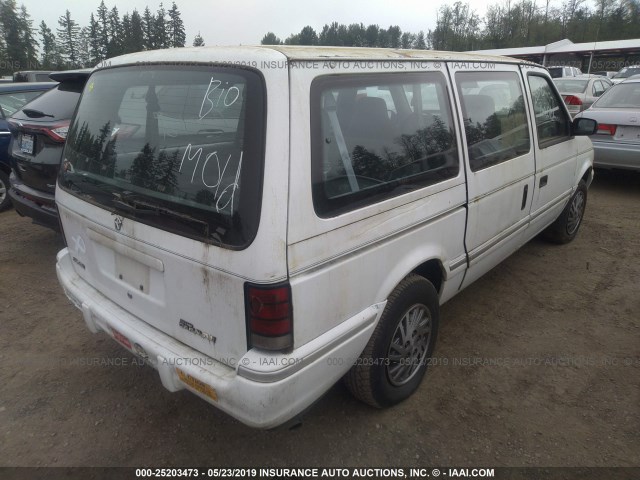 1B4GH4438PX588232 - 1993 DODGE GRAND CARAVAN  WHITE photo 4