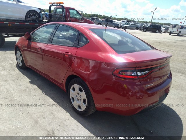 1C3CDFAH1DD296464 - 2013 DODGE DART SE/AERO RED photo 3