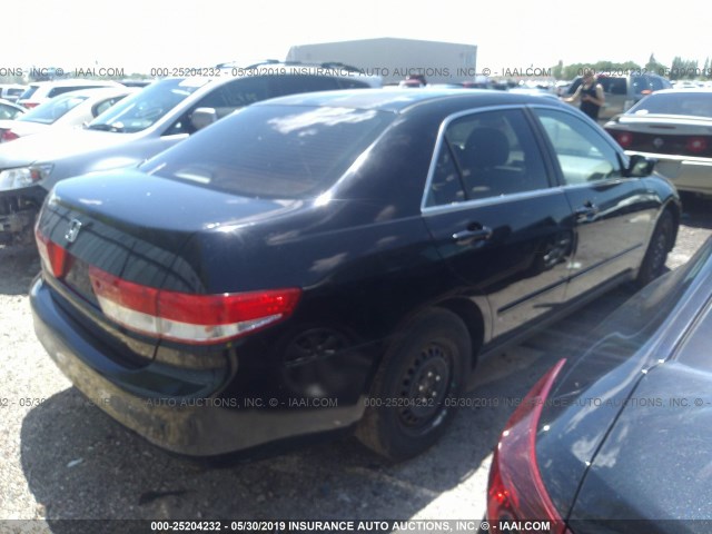 1HGCM55343A105397 - 2003 HONDA ACCORD LX BLACK photo 4