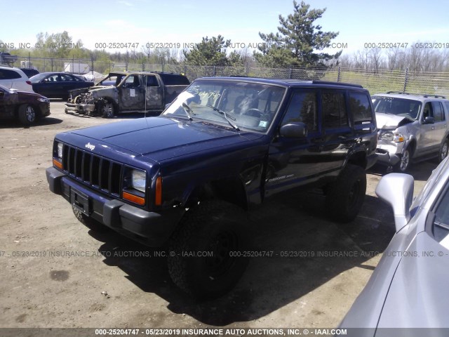1J4FF68S4XL557126 - 1999 JEEP CHEROKEE SPORT/CLASSIC იასამნისფერი ფოტო 2