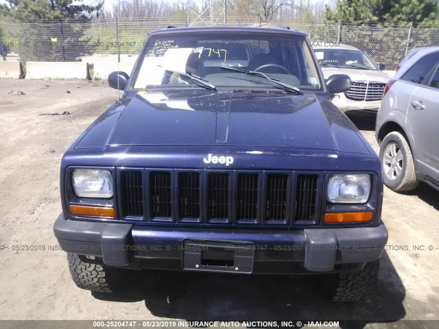 1J4FF68S4XL557126 - 1999 JEEP CHEROKEE SPORT/CLASSIC იასამნისფერი ფოტო 6