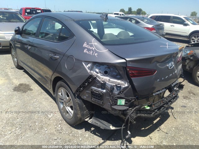 5NPD84LF3KH422982 - 2019 HYUNDAI ELANTRA SEL/VALUE/LIMITED GRAY photo 3