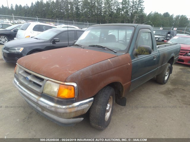 1FTCR10AXSPA43093 - 1995 FORD RANGER GREEN photo 2