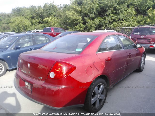 1G2ZH58N074241917 - 2007 PONTIAC G6 GT RED photo 4