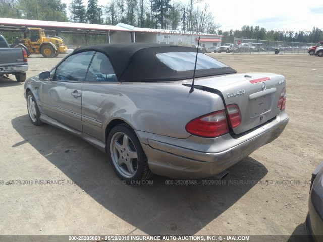 WDBLK70G43T139918 - 2003 MERCEDES-BENZ CLK 430 TAN photo 3