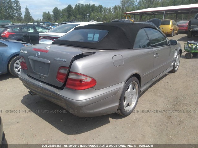 WDBLK70G43T139918 - 2003 MERCEDES-BENZ CLK 430 TAN photo 4