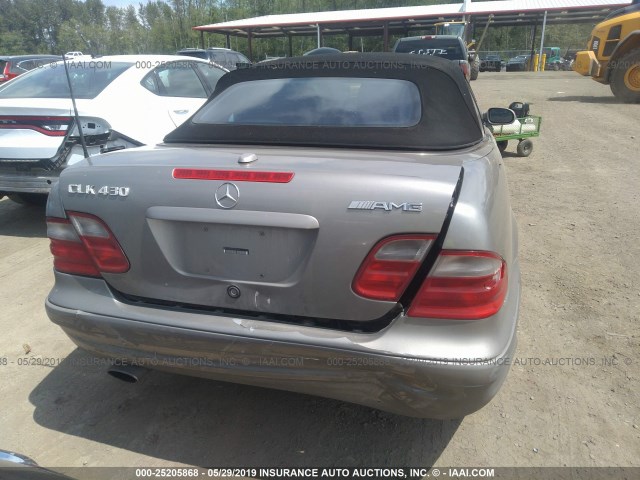 WDBLK70G43T139918 - 2003 MERCEDES-BENZ CLK 430 TAN photo 6