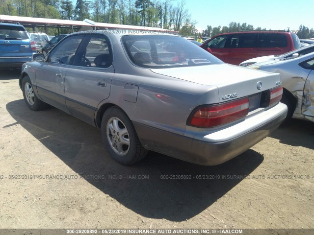 JT8GK13T1S0080463 - 1995 LEXUS ES 300 GRAY photo 3