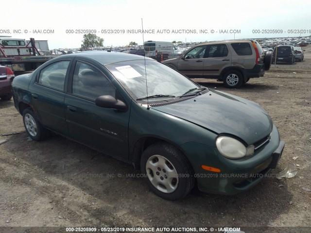 1B3ES46C6YD847023 - 2000 DODGE NEON ES GREEN photo 1