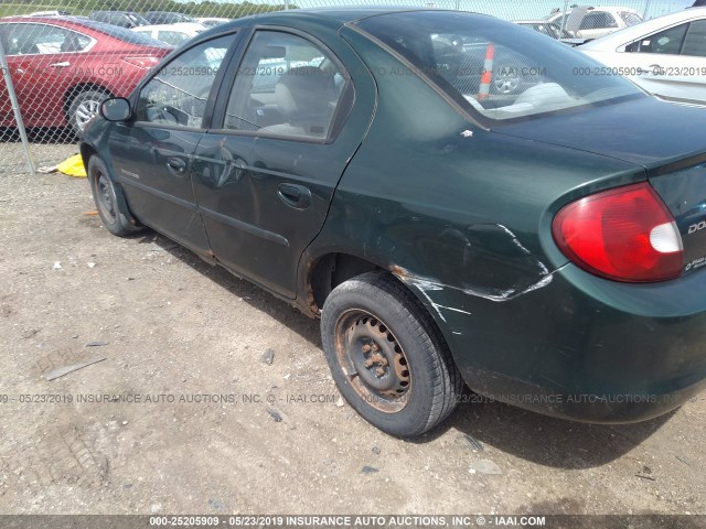 1B3ES46C6YD847023 - 2000 DODGE NEON ES GREEN photo 6