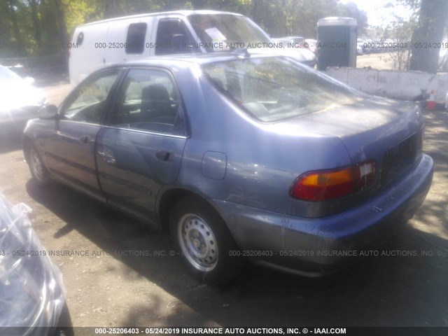 1HGEG8542SL043544 - 1995 HONDA CIVIC DX/LX BLUE photo 3