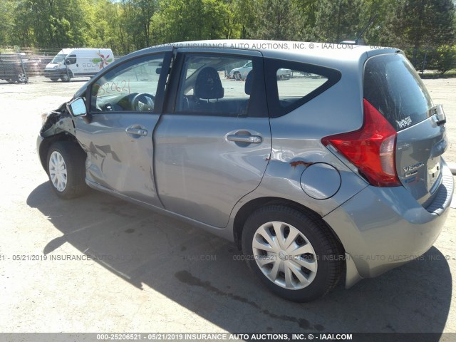 3N1CE2CP1FL440696 - 2015 NISSAN VERSA NOTE S/S PLUS/SV/SL/SR SILVER photo 3