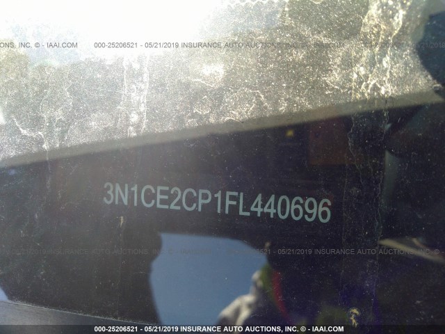 3N1CE2CP1FL440696 - 2015 NISSAN VERSA NOTE S/S PLUS/SV/SL/SR SILVER photo 9