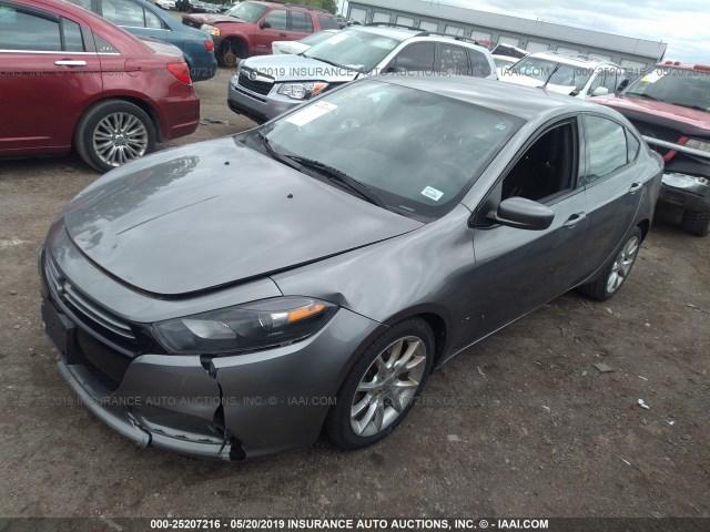 1C3CDFBA4DD122955 - 2013 DODGE DART SXT GRAY photo 2