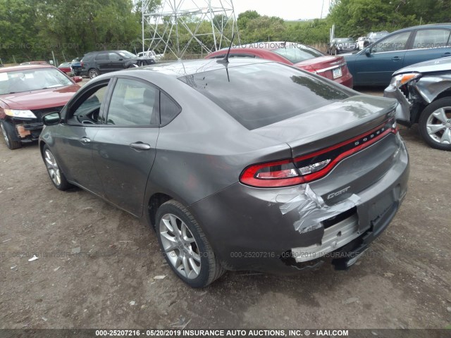 1C3CDFBA4DD122955 - 2013 DODGE DART SXT GRAY photo 3