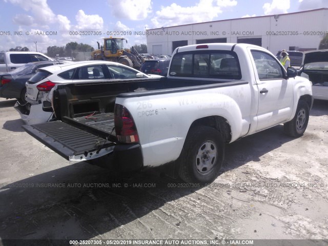 5TFNX4CNXCX015861 - 2012 TOYOTA TACOMA WHITE photo 4