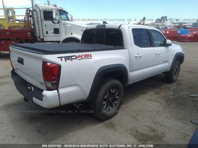 3TMCZ5AN7GM006573 - 2016 TOYOTA TACOMA DBL CAB/SR/SR5/TRD SPT/OR WHITE photo 4