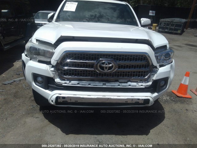 3TMCZ5AN7GM006573 - 2016 TOYOTA TACOMA DBL CAB/SR/SR5/TRD SPT/OR WHITE photo 6