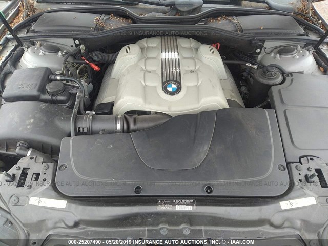 WBAGL63505DP74780 - 2005 BMW 745 BLACK photo 10