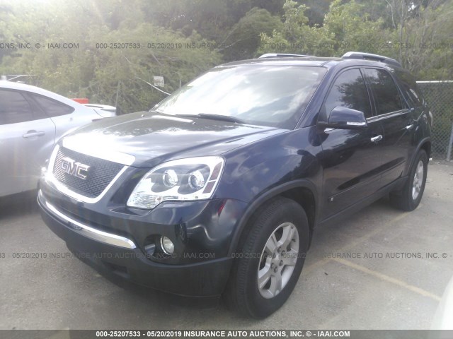 1GKER23D19J128748 - 2009 GMC ACADIA SLT-1 Dark Blue photo 2