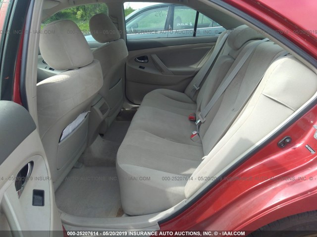 4T1BE46K29U361130 - 2009 TOYOTA CAMRY SE/LE/XLE 红色 照片 8