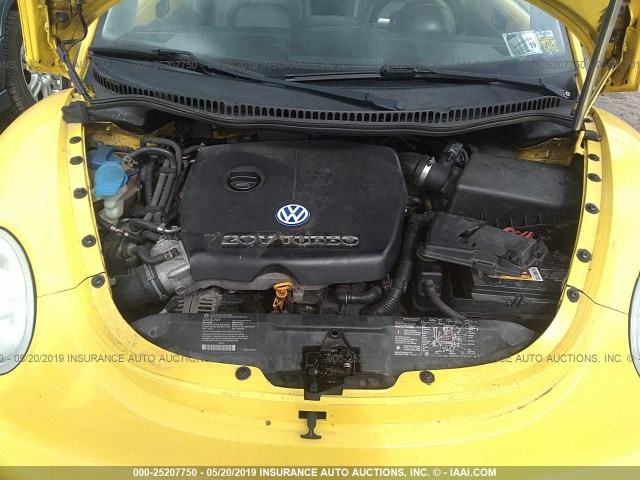 3VWDD21C42M430170 - 2002 VOLKSWAGEN NEW BEETLE GLX YELLOW photo 10