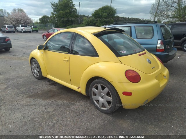 3VWDD21C42M430170 - 2002 VOLKSWAGEN NEW BEETLE GLX YELLOW photo 3