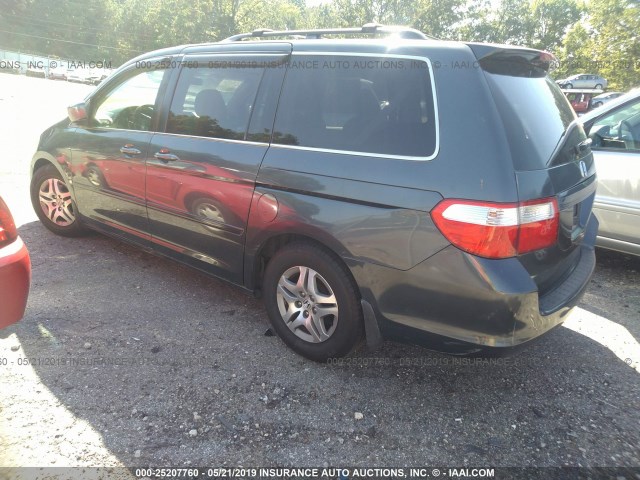 5FNRL38765B044871 - 2005 HONDA ODYSSEY EXL GRAY photo 3